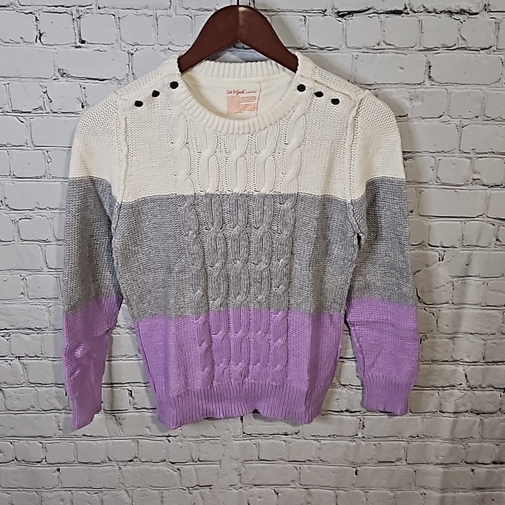 Cat & jack color block knit sweater
